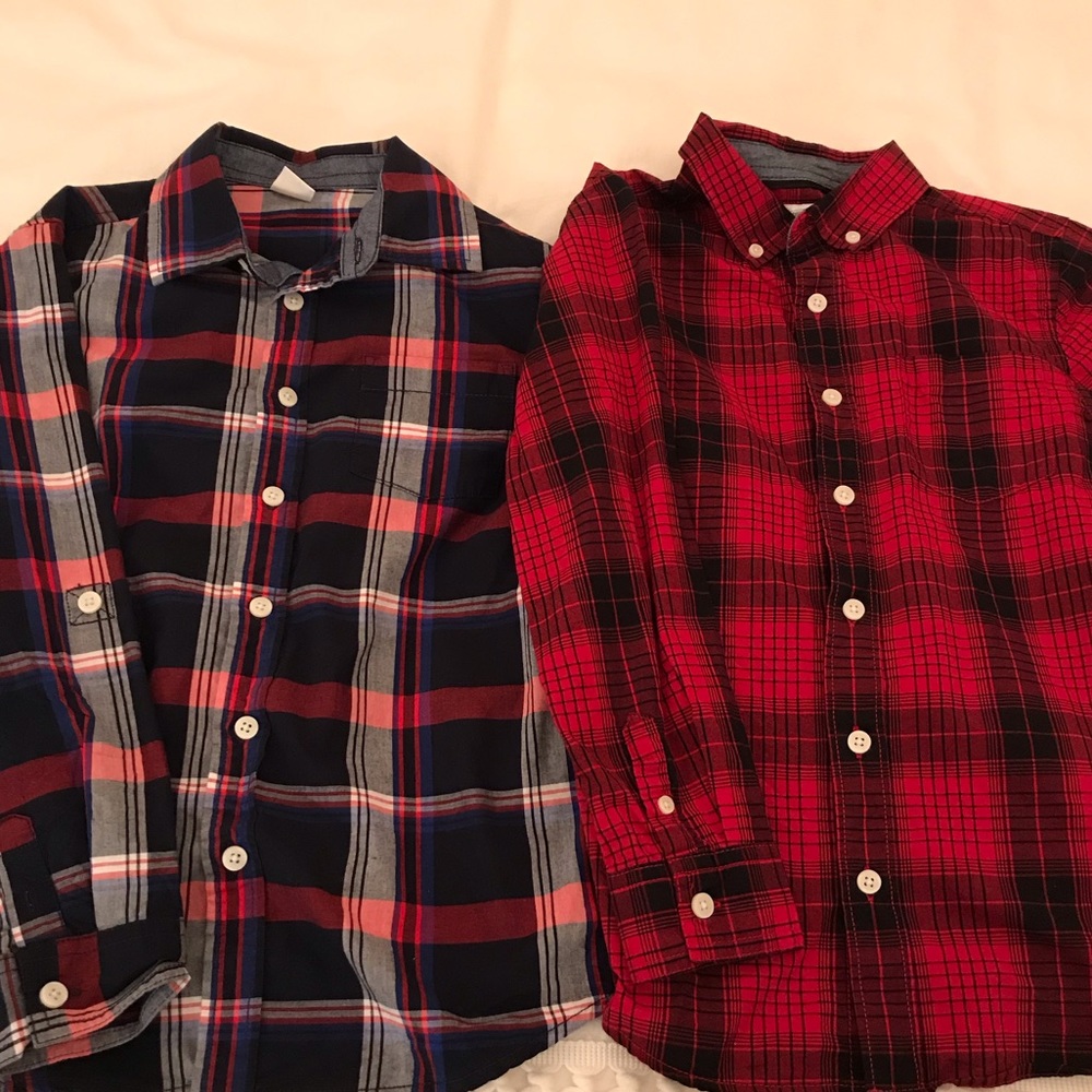 Long sleeve button down collared dress shirt